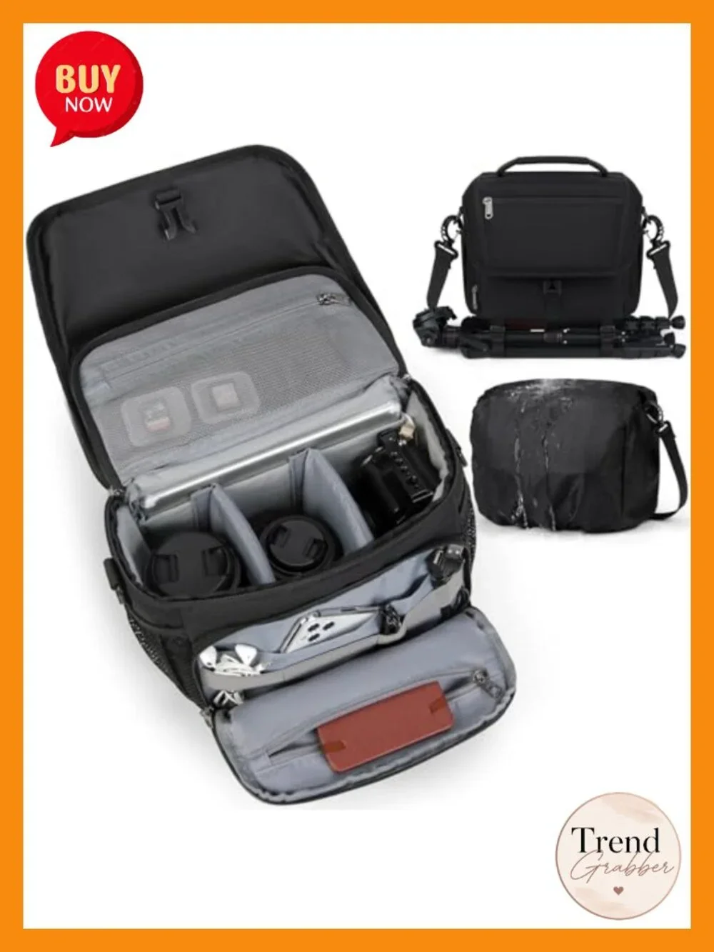 Camera Bag DSLR SLR Mirrorless Case Shockproof Polyester
